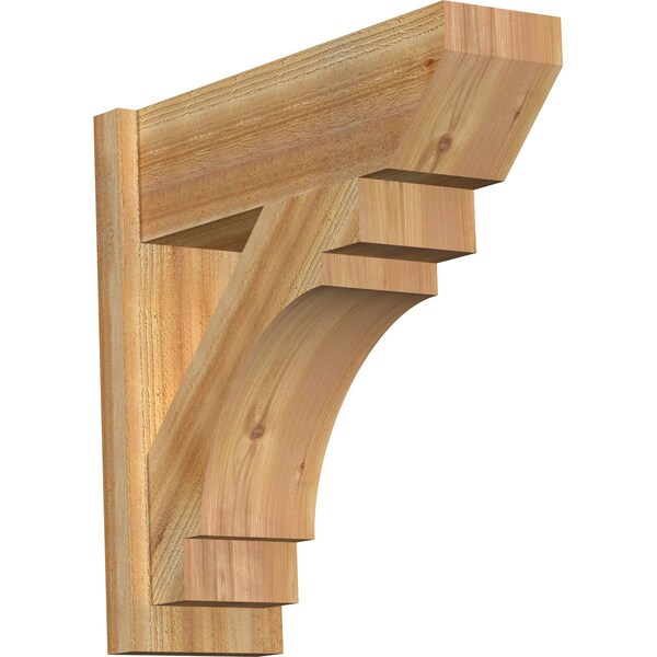 Ekena Millwork Merced Slat Rough Sawn Outlooker, Western Red Cedar, 8"W x 24"D x 24"H OUT08X24X24MRC06RWR - main